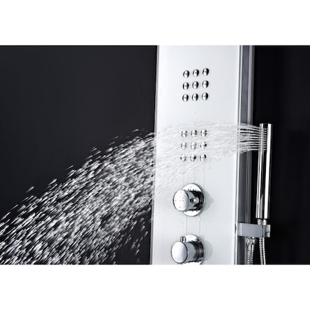 Anzzi Veld 64" Shower Panel System with Heavy Rain Shower in White SP-AZ048